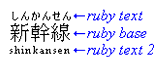 esempio di testo annotato con Ruby